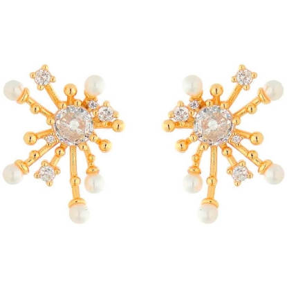 Billede af Nuni Copenhagen Angel Pearl øreringe forgyldt sølv m. fvp