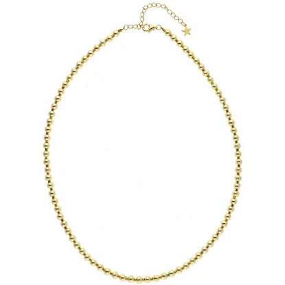 Billede af Nuni Copenhagen Maxine halskæde forgyldt sølv m. perler (40+5 cm)