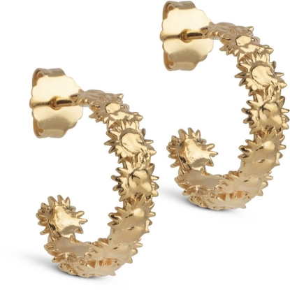 Billede af ENAMEL Copenhagen Sunshine Wreath øreringe forgyldt sølv