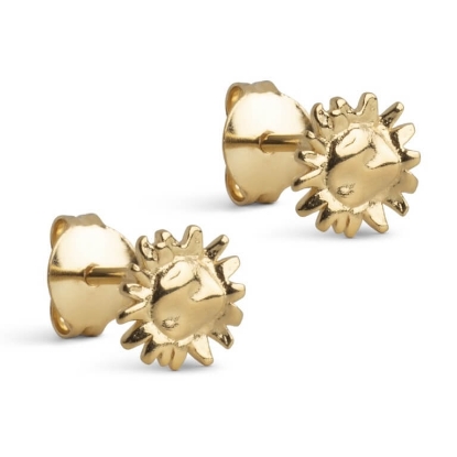 Billede af ENAMEL Copenhagen Small Sunshine øreringe forgyldt sølv