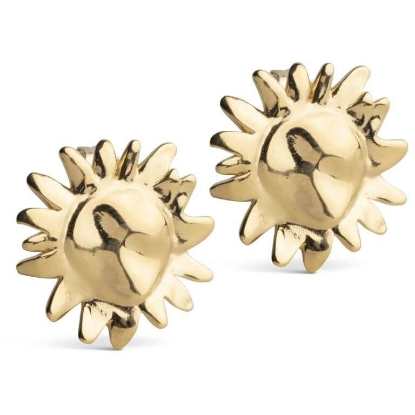 Billede af ENAMEL Copenhagen Large Sunshine øreringe forgyldt sølv