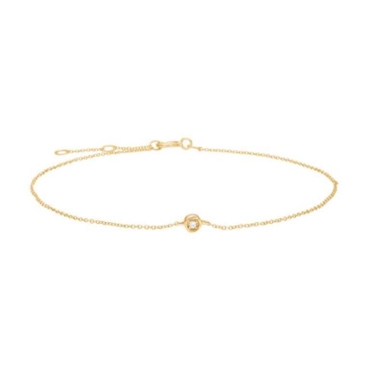 Billede af Nordahl Andersen armbånd 14 karat guld m. 0,005 ct. w/si brillant (17+2 cm)