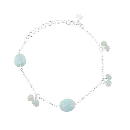 Billede af Susanne Friis Bjørner Armbånd sølv m. amazonite sten (16-20cm)