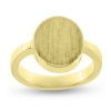 Billede af Ring, Signetring oval plade 925s forgyldt (forgyldning vil blive slidt af ved brug !)