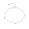 Billede af Hultquist Amber White armbånd sølv m. cz (16+3cm)