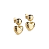 Billede af ENAMEL Copenhagen Poma Heart øreringe forgyldt sølv