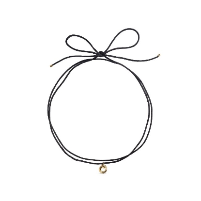 Billede af ENAMEL Copenhagen Sora Tie halskæde forgyldt sølv med nylon-snøre