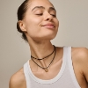 Billede af ENAMEL Copenhagen Sora Tie halskæde forgyldt sølv med nylon-snøre