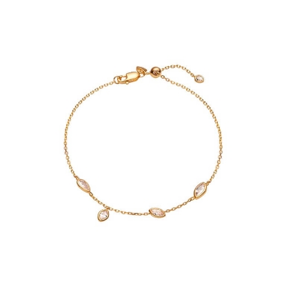 Billede af Maria Black 'Swift 02' armbånd forgyldt sølv m. cz (17 cm)