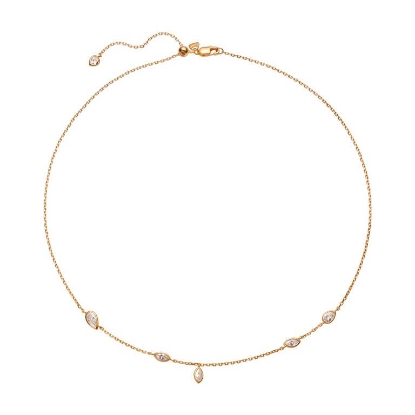 Billede af Maria Black 'Swift 02' halskæde forgyldt sølv m. cz (42 cm)