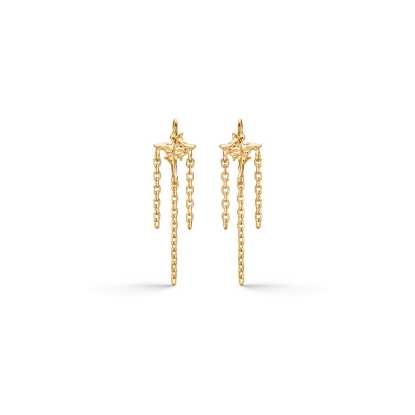 Billede af Studio Z "Arctic" øreringe forgyldt sølv