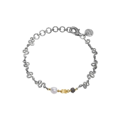 Billede af By Birdie Serpent Mountain armbånd sølv (17,5 - 20,5 cm)