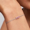 Billede af Pandora Sløjfe Kædearmbånd sølv m. pink cz (16-20 cm)