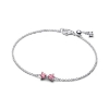 Billede af *Pandora Sløjfe Kædearmbånd sølv m. pink cz (18 cm)