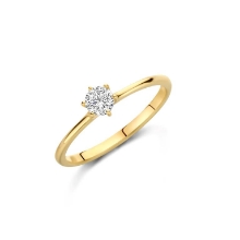 Billede af Spirit Icons Selina ring forgyldt sølv m. cz (str. 56)