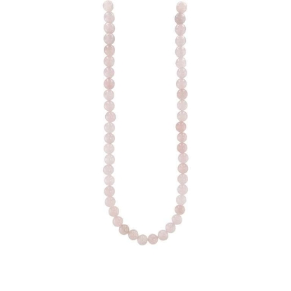Billede af Susanne Friis Bjørner halskæde forgyldt sølv m. rosakvarts (40-45 cm)