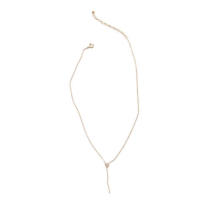 Billede af STINE A J'Adore Y-Shape halskæde forgyldt sølv m. cz (38+6 cm)