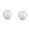Billede af By Pind ørestikker sølv rhodineret halvkugle 6 mm blank