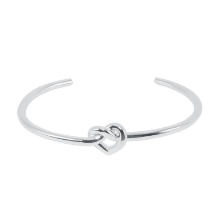 Billede af Jane Kønig Tied Heart armring sølv (Large - 65 mm)