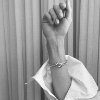 Billede af Jane Kønig Tied Heart armring sølv (Large - 65 mm)