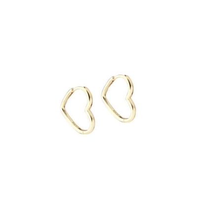 Billede af Aqua Dulce Love Me Shiny Big øreringe forgyldt sølv