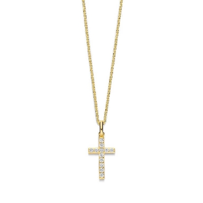 Billede af Spirit Icons Divine CZ (S) halskæde forgyldt sølv (42-45 cm)