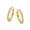 Billede af Spirit Icons Lagoon Hoops Small øreringe 14 karat guld m. 0,11 ct. w/vs brillanter (13 mm)