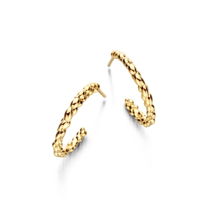 Billede af Spirit Icons Pebbles Hoop øreringe forgyldt sølv