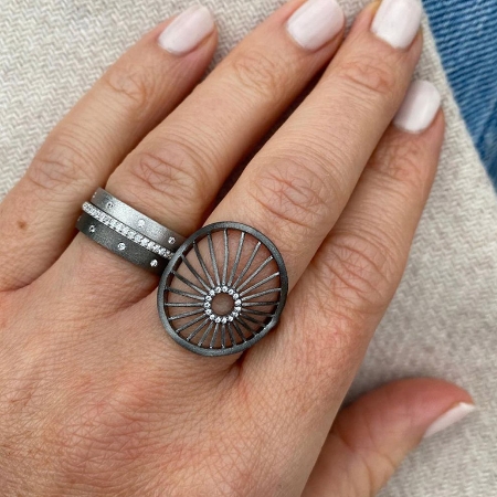 Billede til varegruppe Ringe Sort Sølv