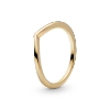 Billede af Pandora Poleret Wishbone Ring forgyldt metalblanding str. 60