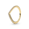 Billede af Pandora ring Funklende Wishbone m. cz forgyldt metalblanding str. 56