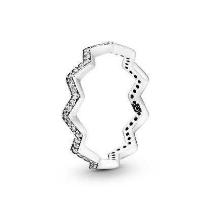 Billede af *Pandora ring sølv zigzag cz str. 54