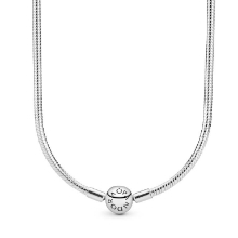 Billede af Pandora collie sølv m/rund P-lås 45 cm