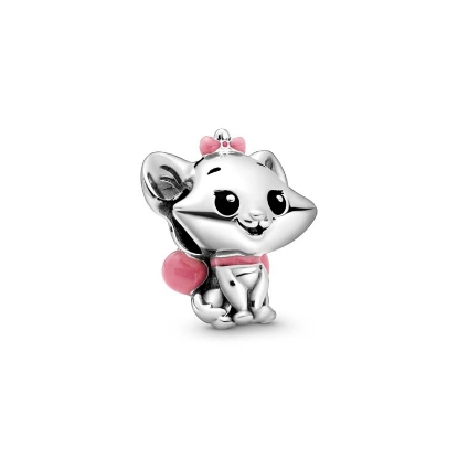 Billede af Pandora Disney Aristocats Marie charm sølv m. emalje