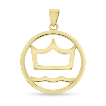 Billede af Vedhæng Dansk varmblod, 27,7 mm. 925s. forgyldt (forgyldning vil blive slidt af ved brug !)