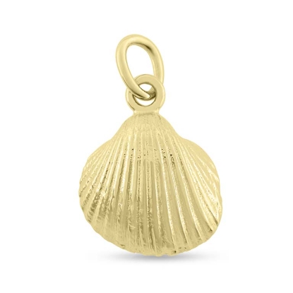 Billede af Vedhæng musling 14 mm. 925s.forgyldt (forgyldning vil blive slidt af ved dagligt brug !)