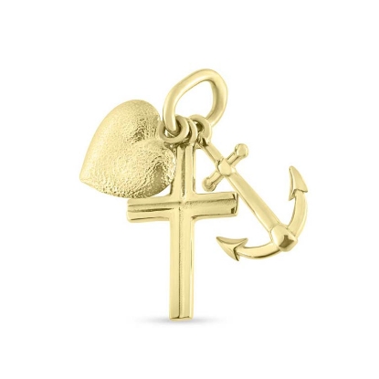 Billede af Vedhæng tro-håb-kærlighed 14 kt