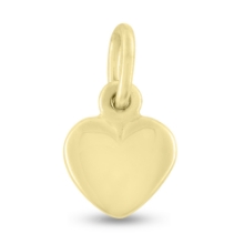 Billede af Vedhæng hjerte, massivt H.10,5 br. 11,5 t. 2,8 mm. 925s forgyldt