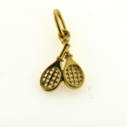 Billede af Vedhæng tennis-ketche dobbelt, massivt 8 kt