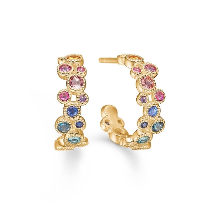 Billede af Mads Z ørestik halvcreol 14 kt. "Luxury Rainbow"