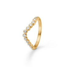 Billede af Mads Z "Freya" ring 14 karat guld m. 0,28 ct. W.SI brillanter (str. 50)