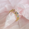 Billede af Mads Z "Luxury Rainbow" ring 14 kt m.ægte sten str. 56
