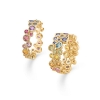 Billede af Mads Z "Luxury Rainbow" ring 14 kt. dobbelt m.ægte sten str. 50