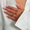 Billede af Mads Z "Luxury Rainbow" ring 14 kt. dobbelt m.ægte sten str. 50
