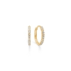 Billede af Mads Z "Sparkle" øreringe 8 kt m. zirkoniasten (15 mm)