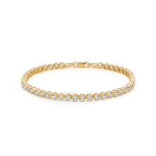 Billede af Mads Z "Tennis" armbånd 8 kt. guld m. zirkonia (16,5 cm)