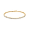 Billede af Mads Z "Tennis" armbånd 8 kt. guld m. zirkonia (16,5 cm)