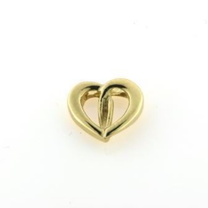 Billede af Vedhæng hjerte, åbent massivt, hj. 10 mm. 8 kt.