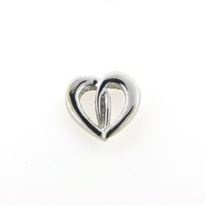 Billede af Vedhæng hjerte, åbent massivt, hj. 10 mm. 14 kt. hvg.