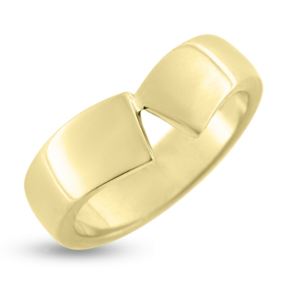 Billede af Ring, bred. 7 mm.  ( str. 60-69) 14 kt. 